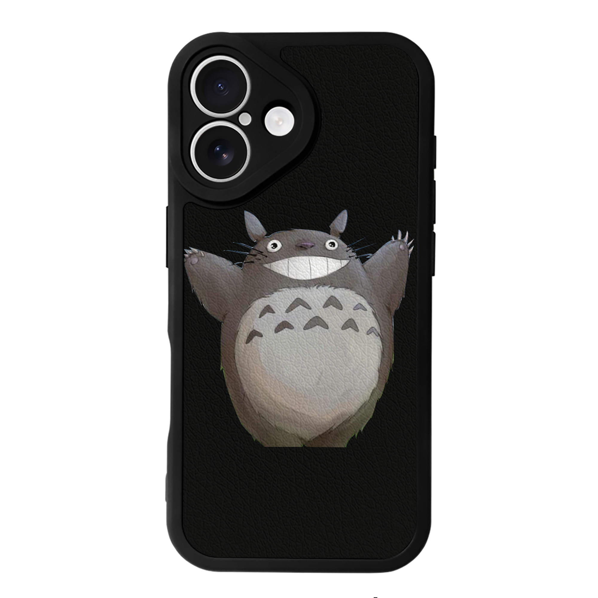 （画像用） となりのトトロ 草壁メイ 草壁サツキ My Neighbor Totoro Satsuki Kusakabe Mei Kusakabe 【iPhone 16シリーズ対応】シリコンスマホケース（レザー調） 材質：シリコン